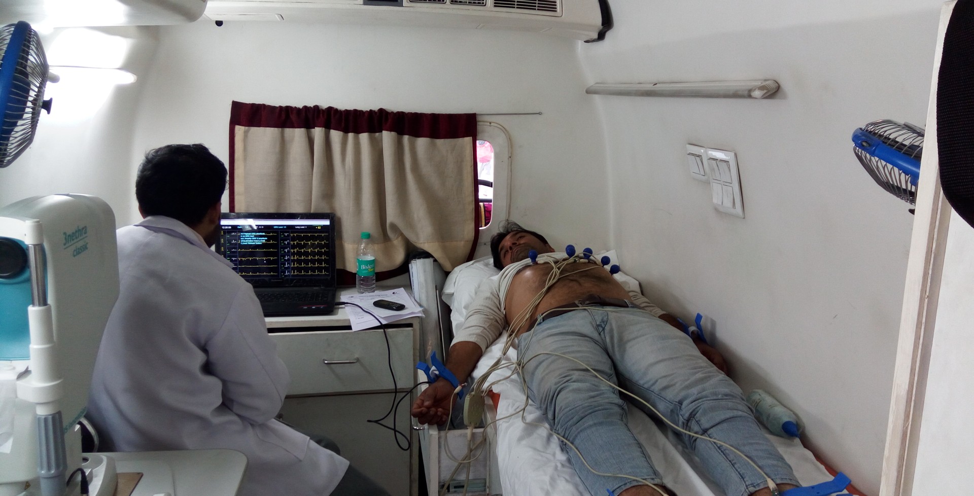 ECG incutomised Van in one of our camps