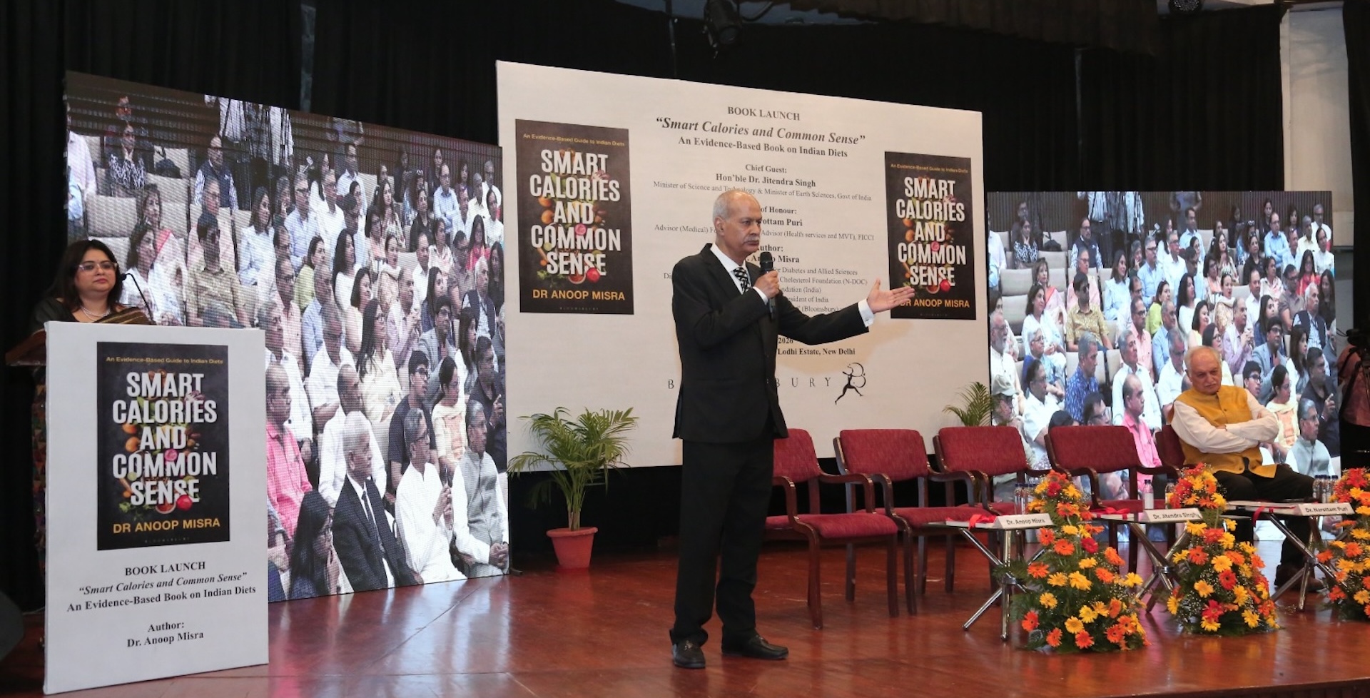 Dr Misra lauching the book